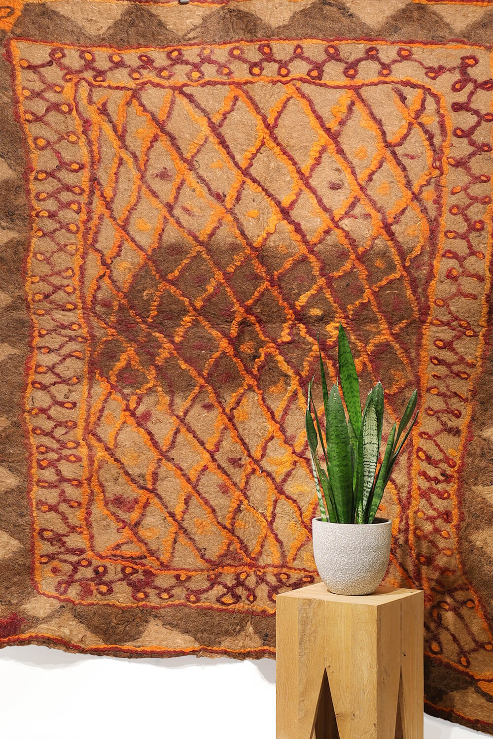 Fieltro o namad vintage Timuri Baluch, Afganistán. 187x177 cms