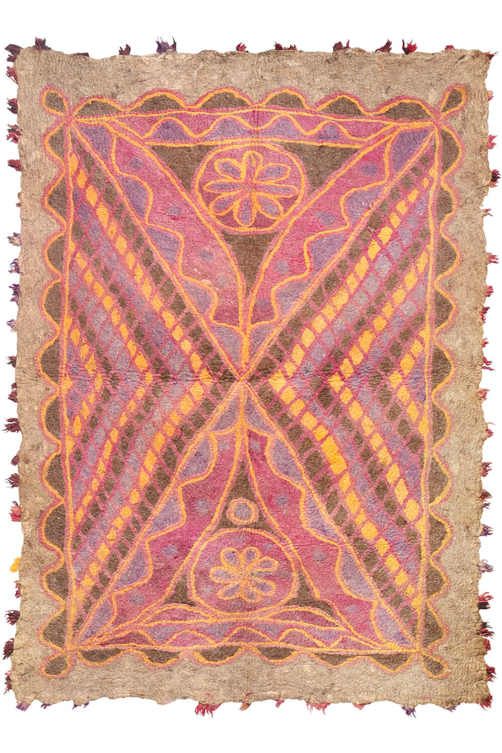 Fieltro o namad vintage de Chaghcharam, Afganistán. 217x152 cms - Imagen 2