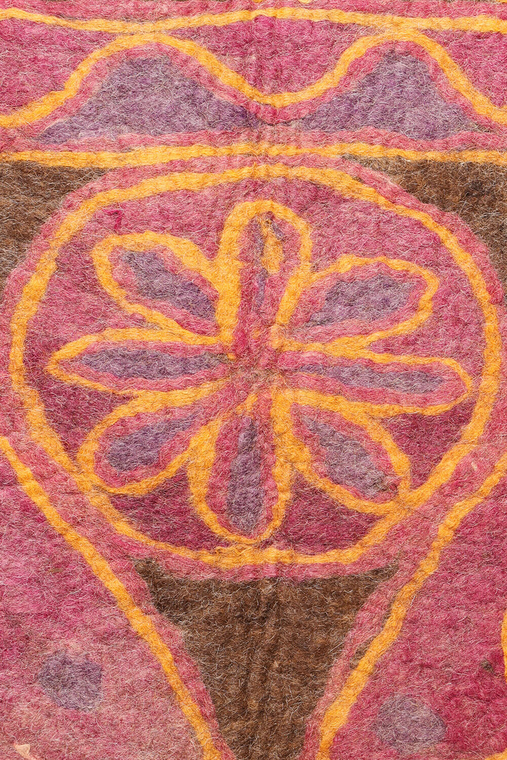 Fieltro o namad vintage de Chaghcharam, Afganistán. 217x152 cms - Imagen 4