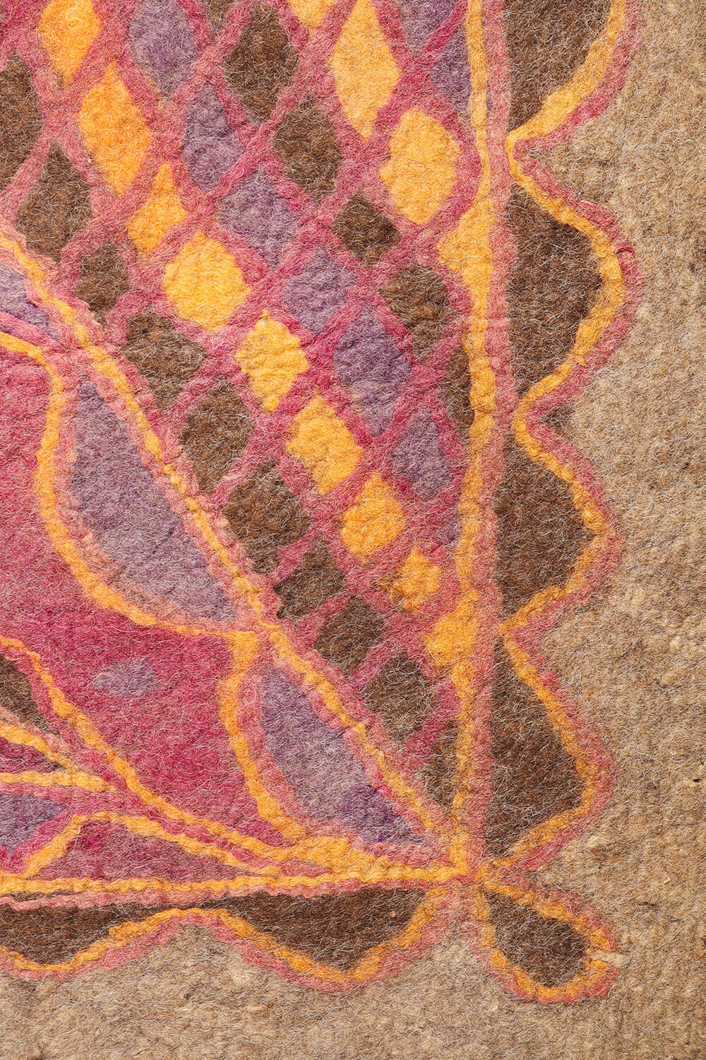 Fieltro o namad vintage de Chaghcharam, Afganistán. 217x152 cms - Imagen 6