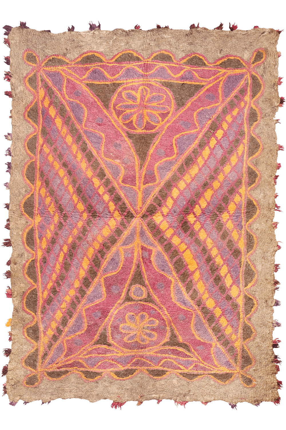 Fieltro o namad vintage de Chaghcharam, Afganistán. 217x152 cms - Imagen 8