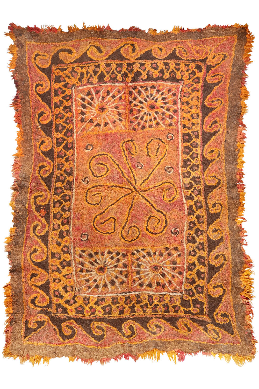 Fieltro o namad semi-antiguo Taimani Baluch, Afganistán. 260x185 cms - Imagen 2