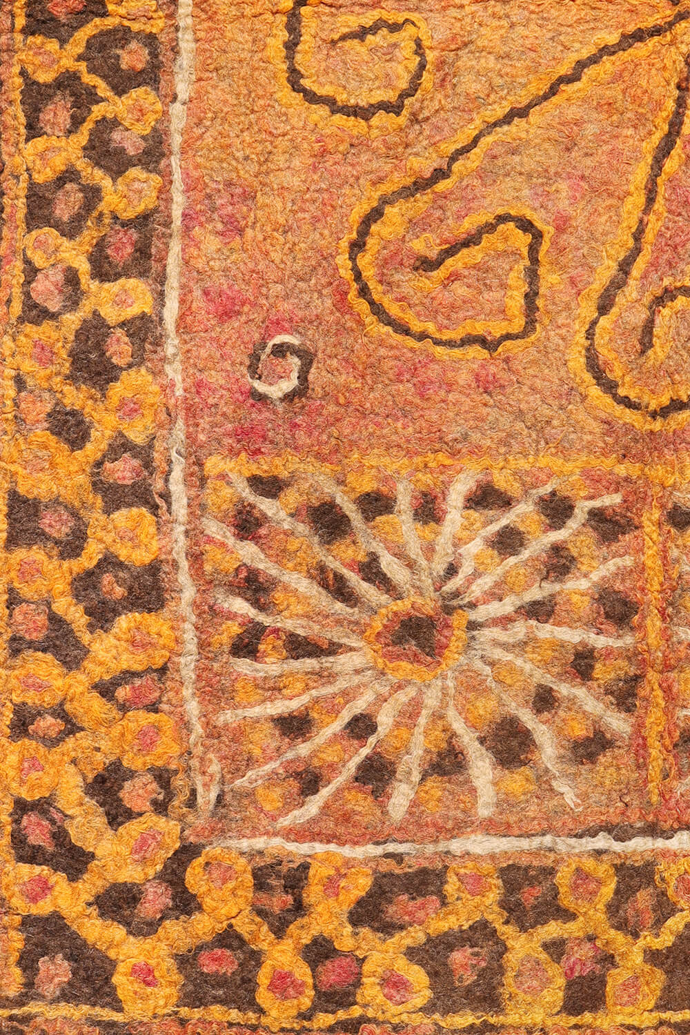 Fieltro o namad semi-antiguo Taimani Baluch, Afganistán. 260x185 cms - Imagen 4