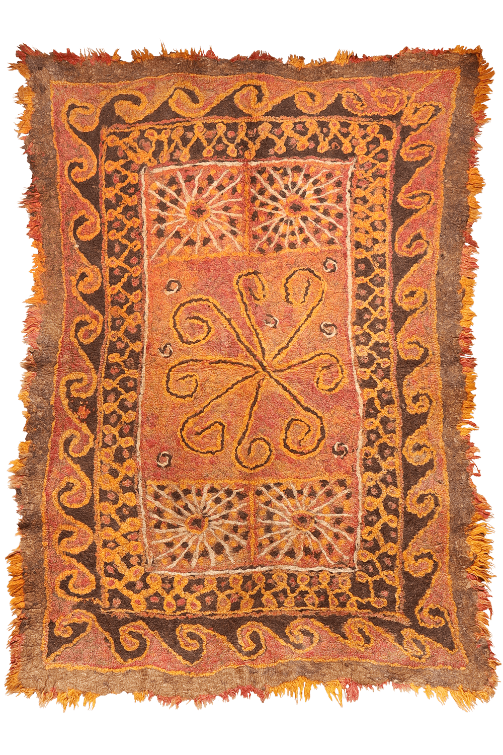 Fieltro o namad semi-antiguo Taimani Baluch, Afganistán. 260x185 cms - Imagen 8