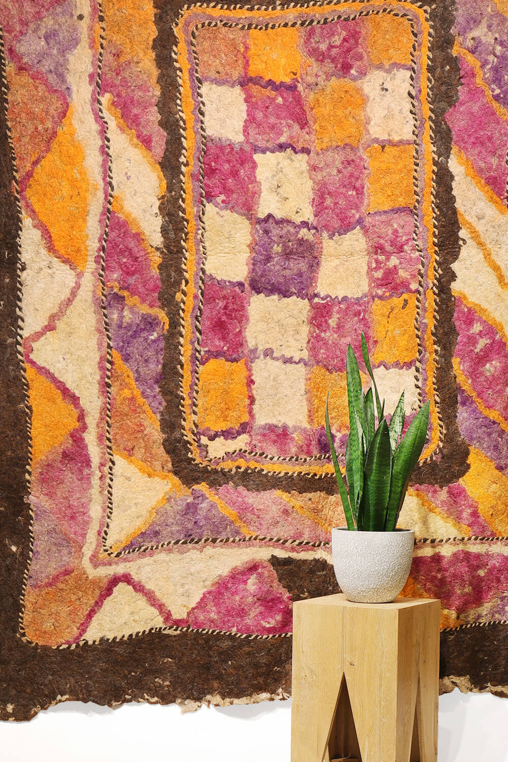 Fieltro o namad vintage Baluch de Adreskand, Afganistán. 250x200 cms