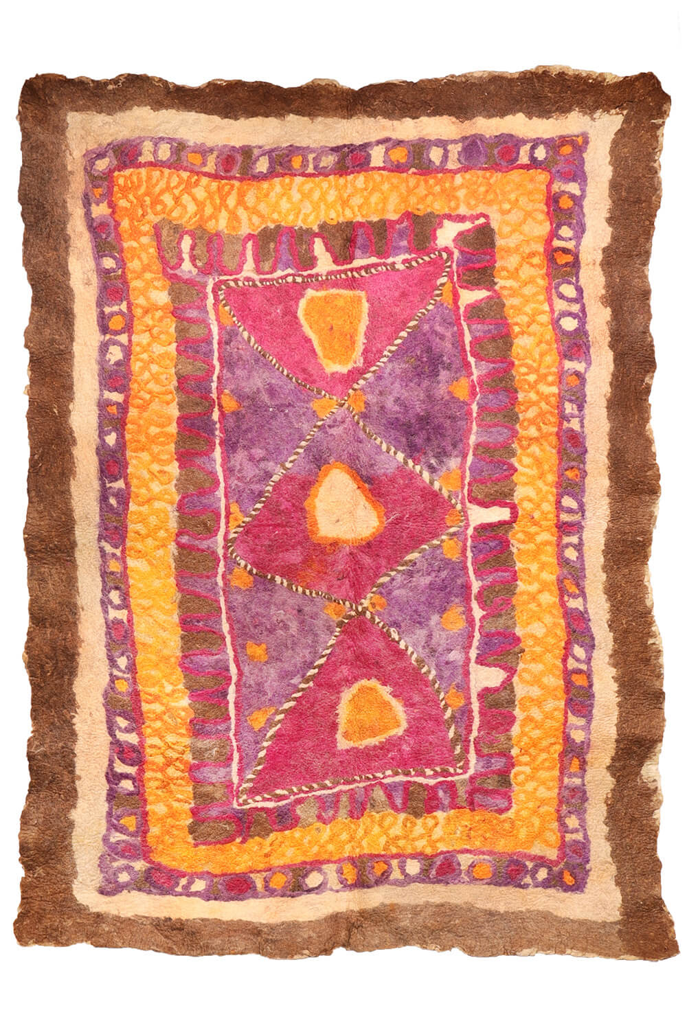 Fieltro o namad semi antiguo Taimani Baluch, Afganistán. 286x202 cms - Imagen 2