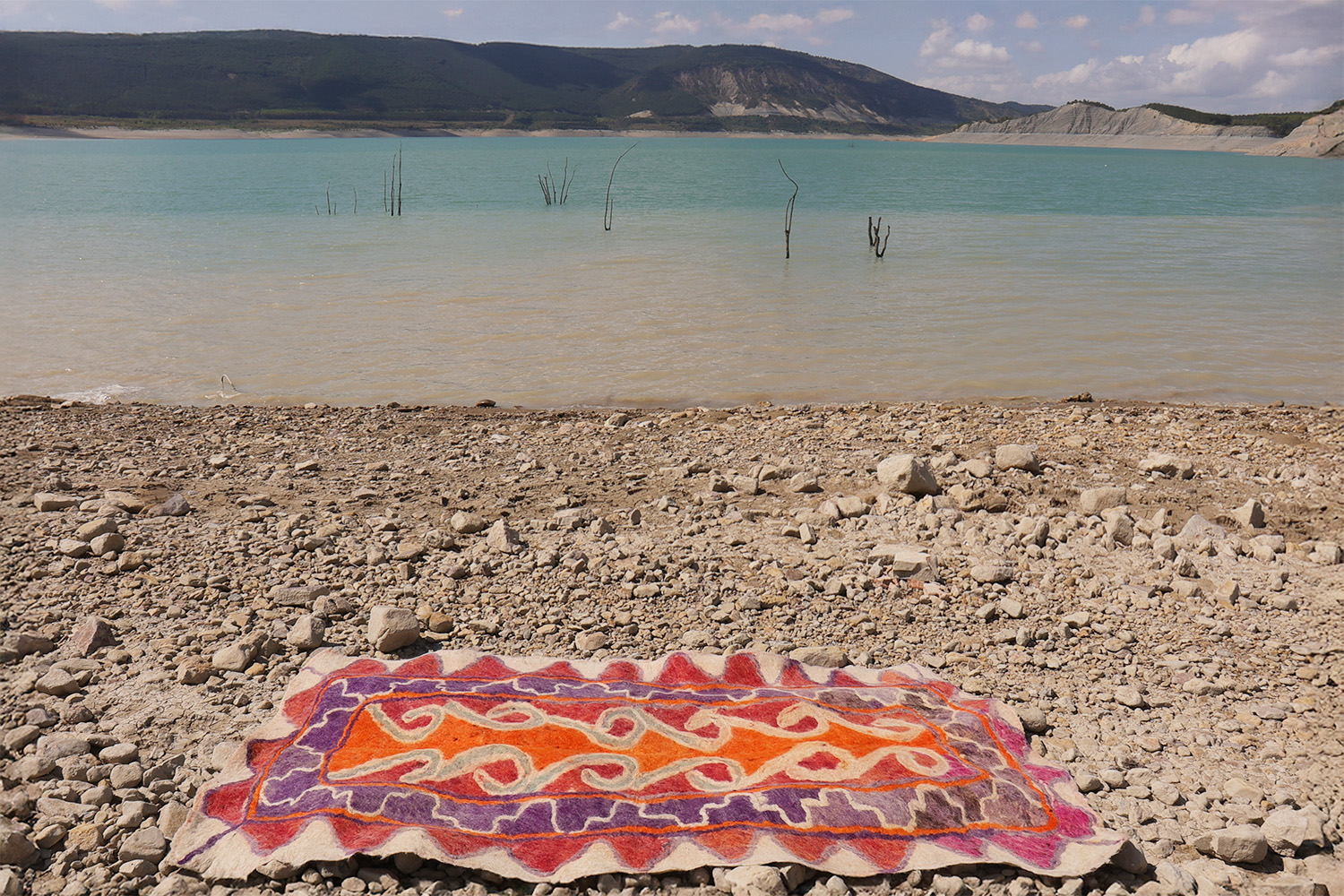 Fieltro o namad semi-antiguo Yaqub Khani Baluch, Afganistán. 244x152 cms - Imagen 10