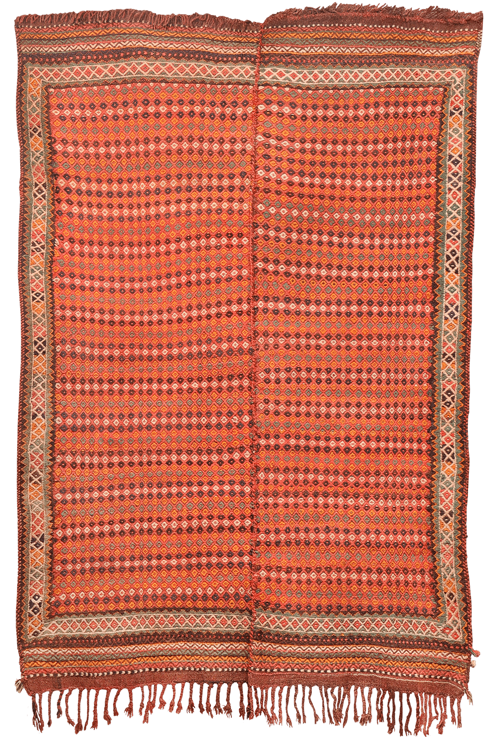 Semi-antique Arabic Shiraki kilim from Iran. 222x149 cms - Image 9