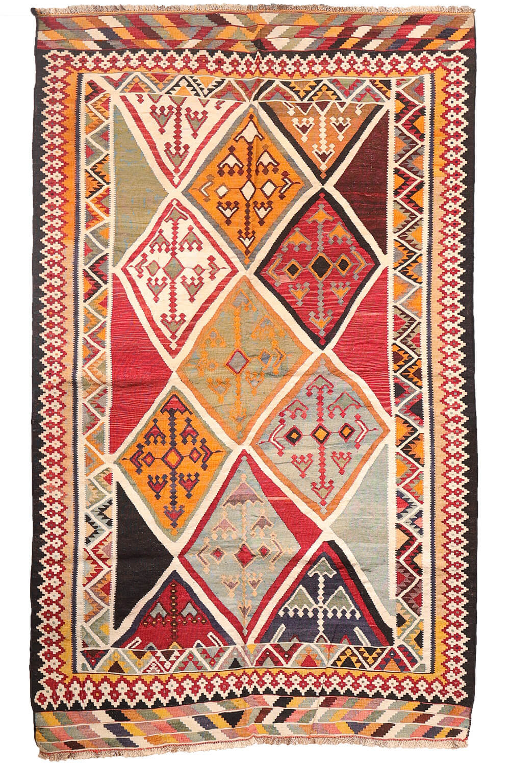 Semi-antique Qashqai kilim from Iran. 240x150 cms - Image 2