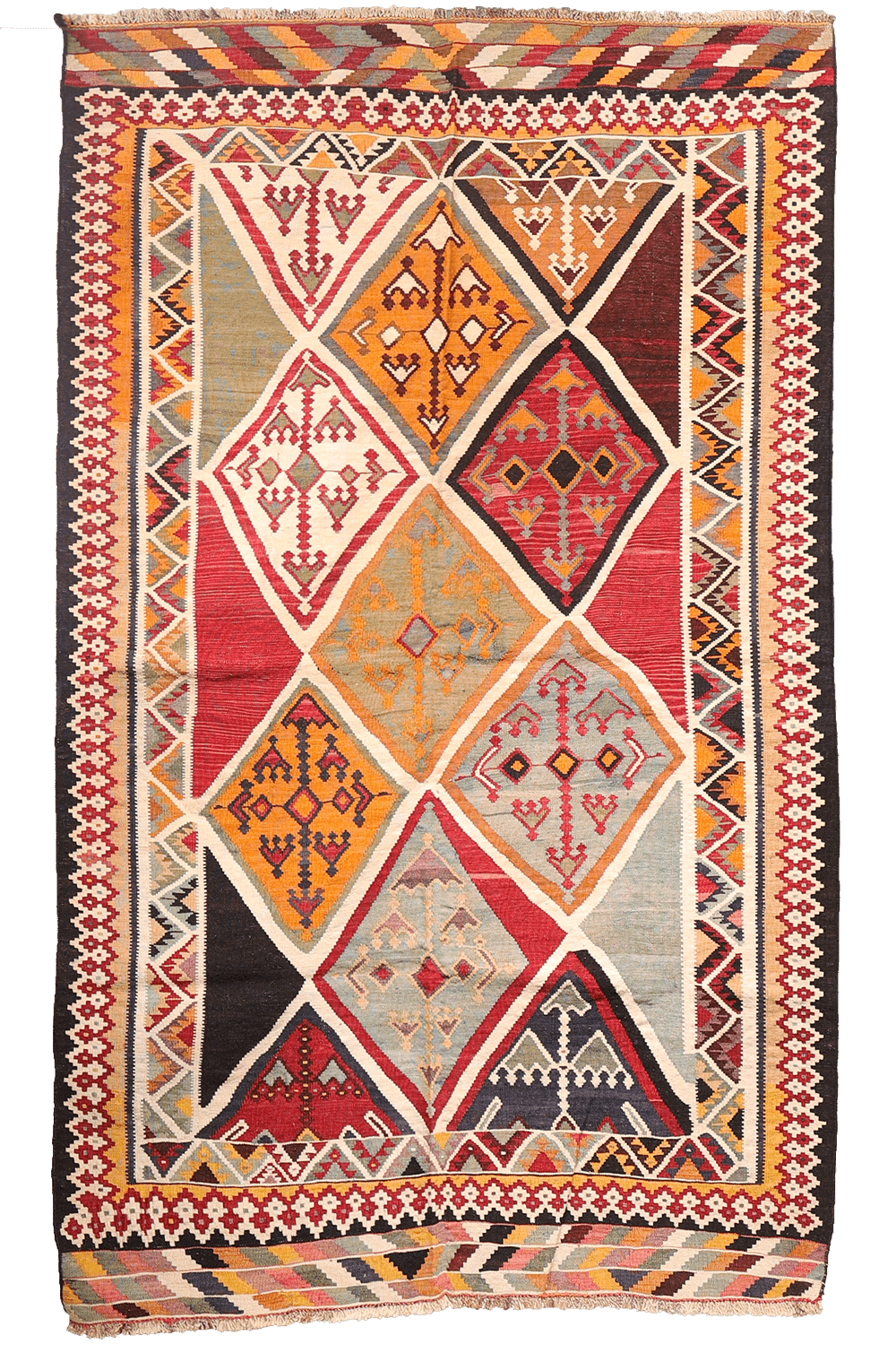 Semi-antique Qashqai kilim from Iran. 240x150 cms - Image 12