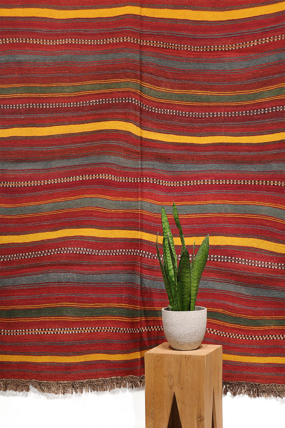 Antique Uzbek kilim from Afghanistan, 205x170 cms