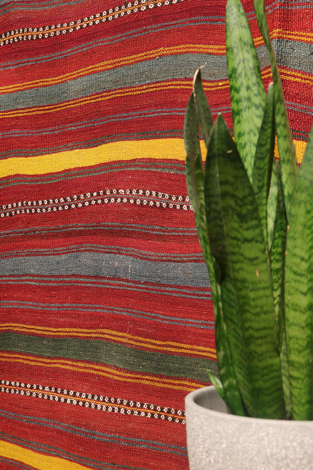 Antique Uzbek kilim from Afghanistan, 205x170 cms - Image 3