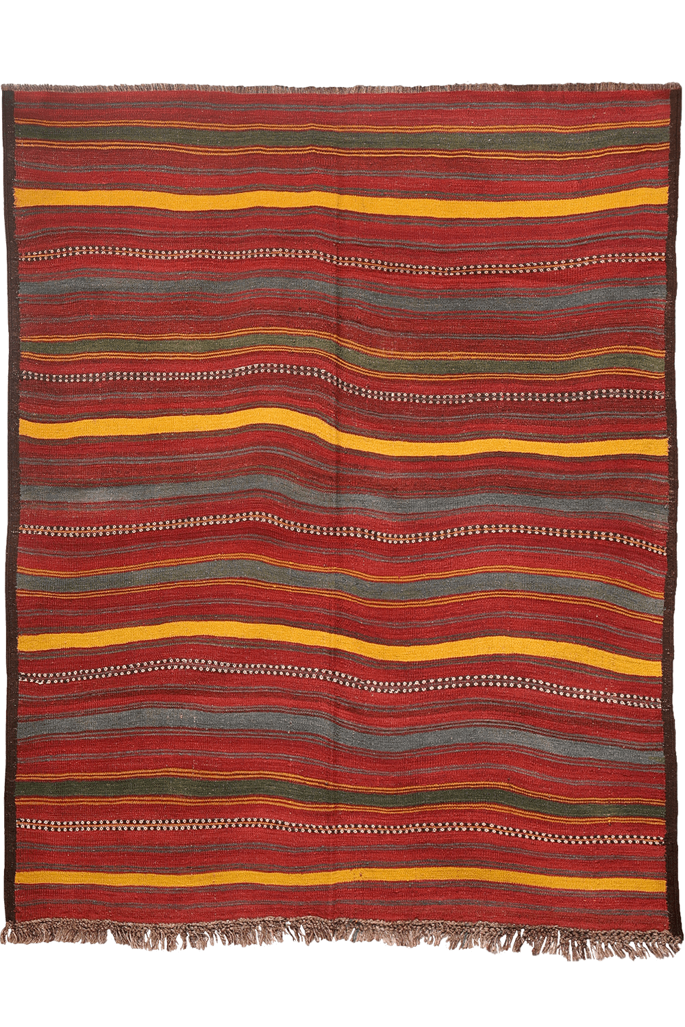 Antique Uzbek kilim from Afghanistan, 205x170 cms - Image 9