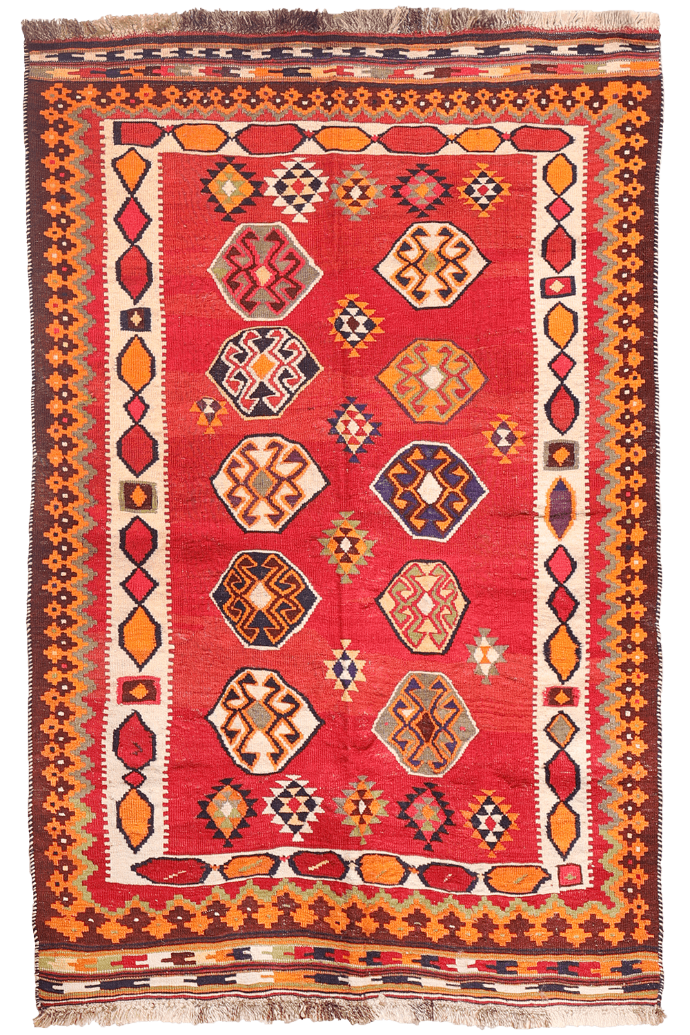 Vintage Qashqai kilim from Iran.215x148 cms - Image 8