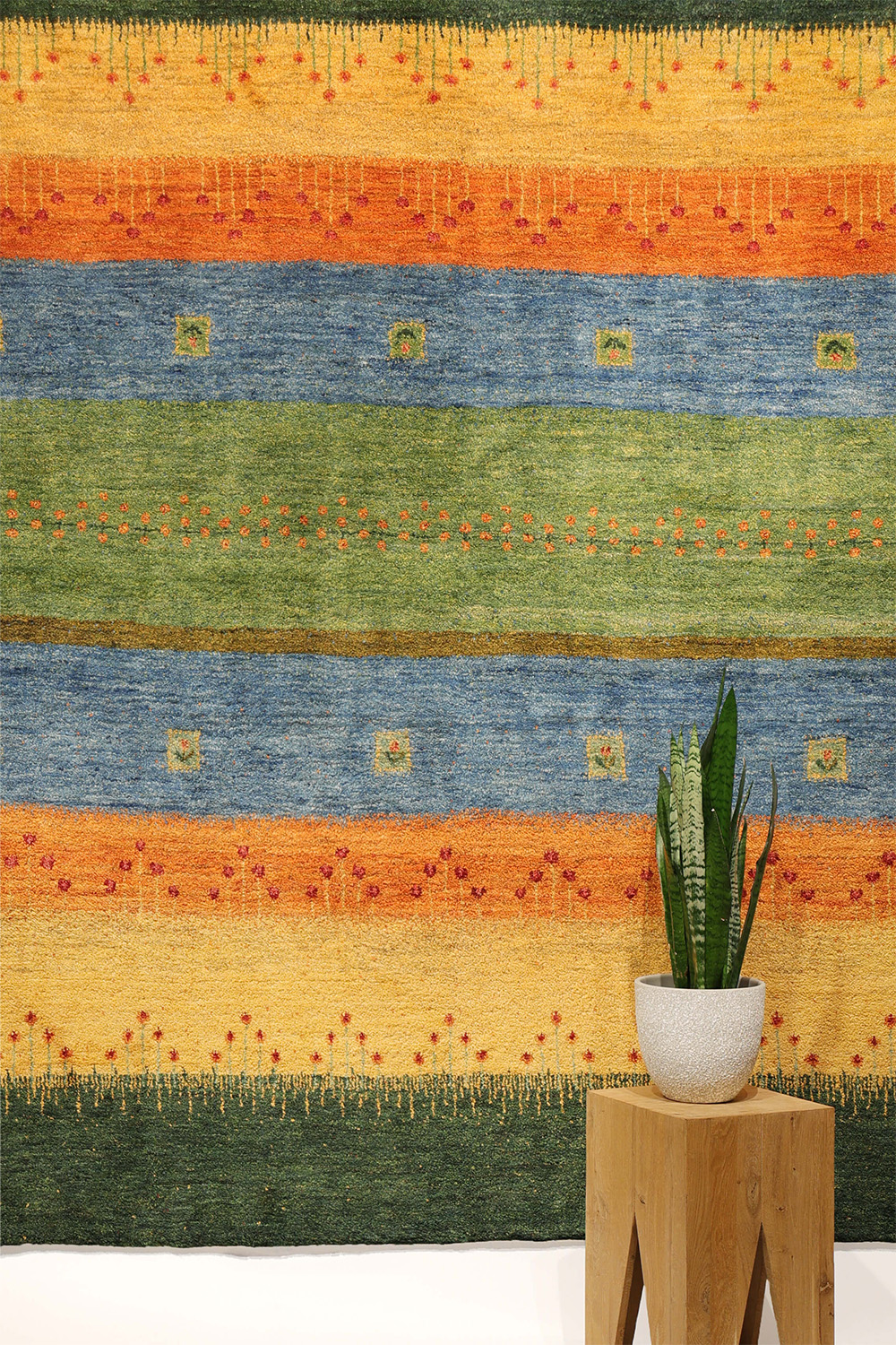 Persian Qashqai gabbeh from Iran. 227x169 cms