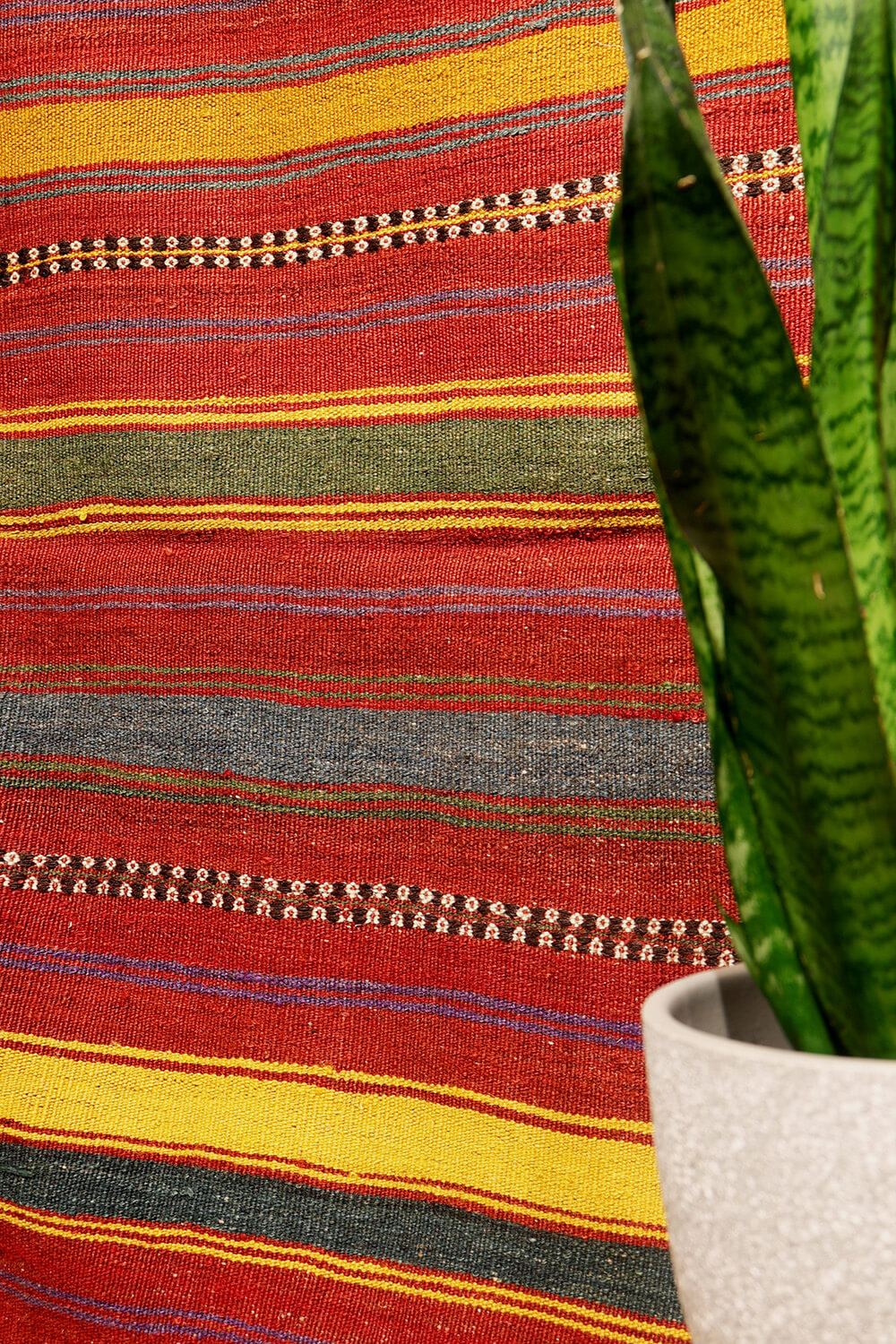 Antique Uzbek kilim from Afghanistan. 210x170 cms - Image 3