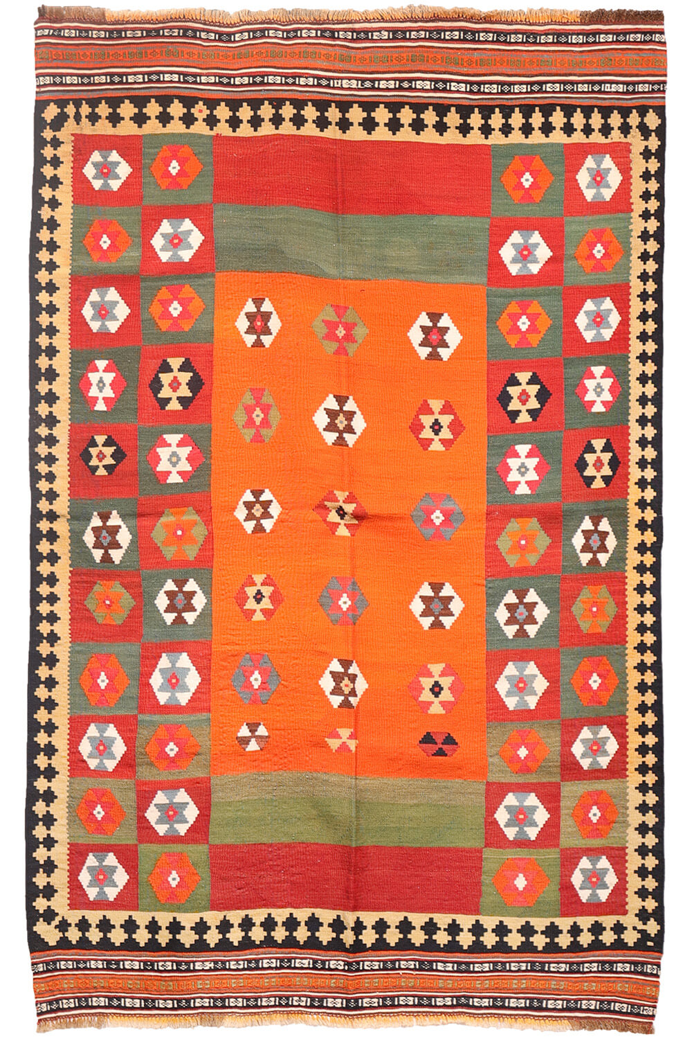 Semi-antique Qashqai kilim from Iran. 200x129 cms - Image 2