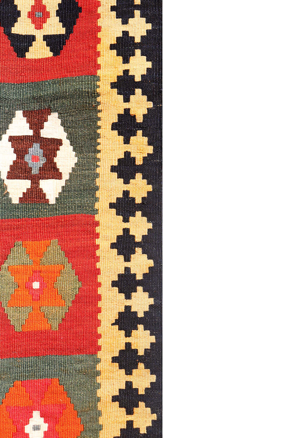 Semi-antique Qashqai kilim from Iran. 200x129 cms - Image 8