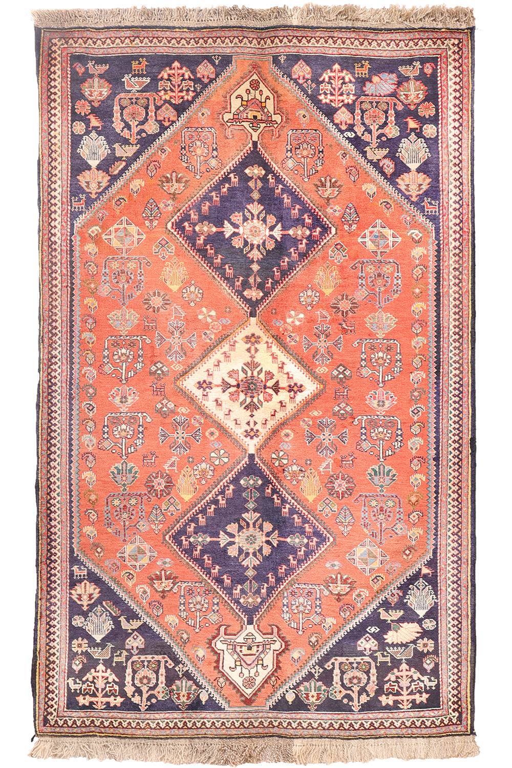 Semi-antique Qashqai rug from Iran. 198x114 cms - Image 2