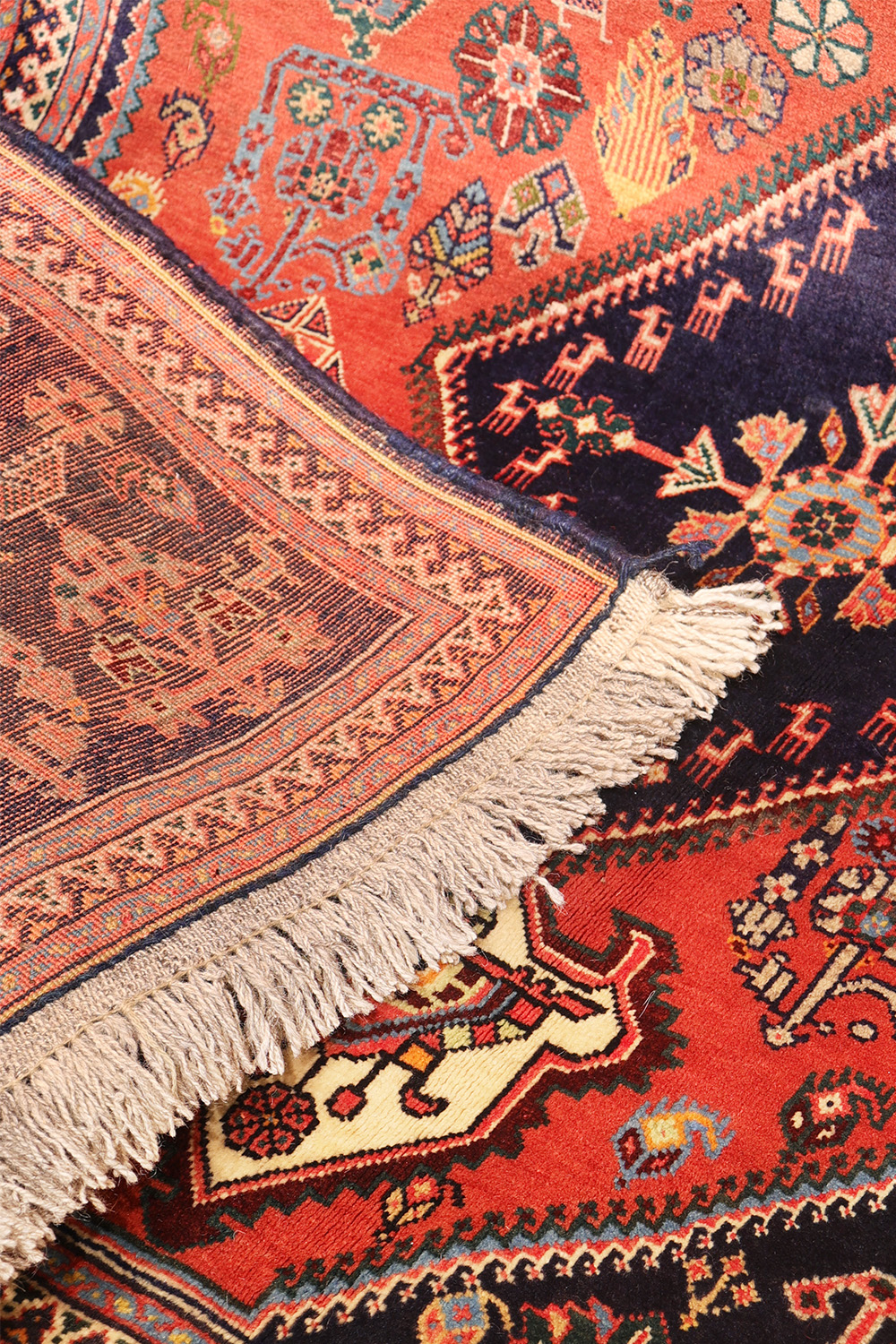 Semi-antique Qashqai rug from Iran. 198x114 cms - Image 10