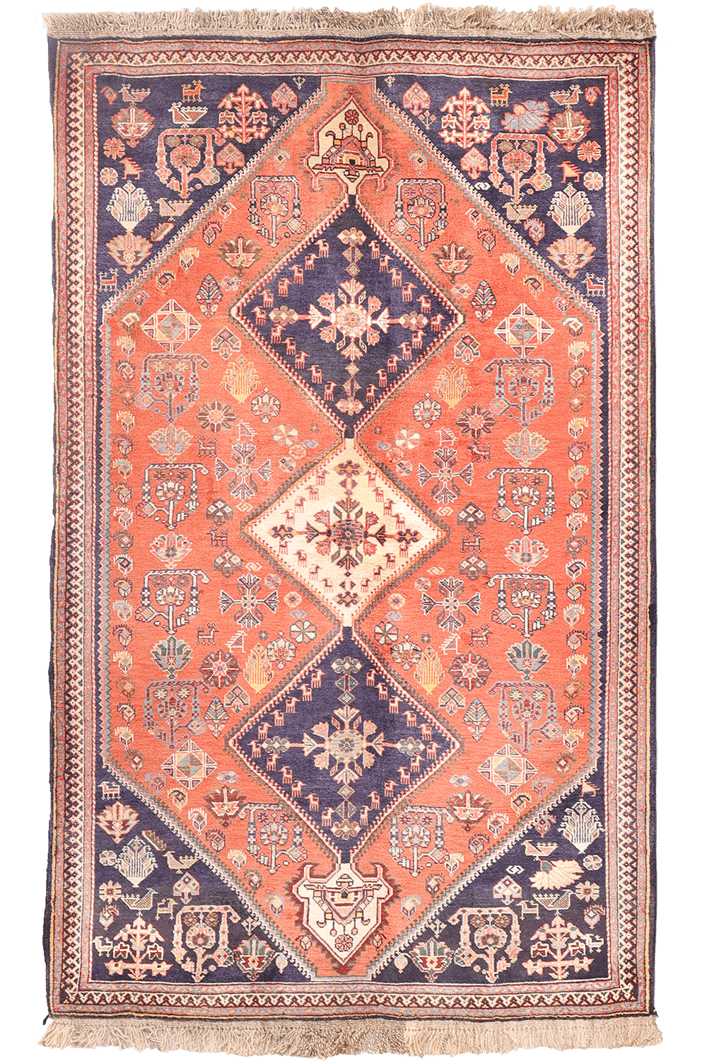 Semi-antique Qashqai rug from Iran. 198x114 cms - Image 11