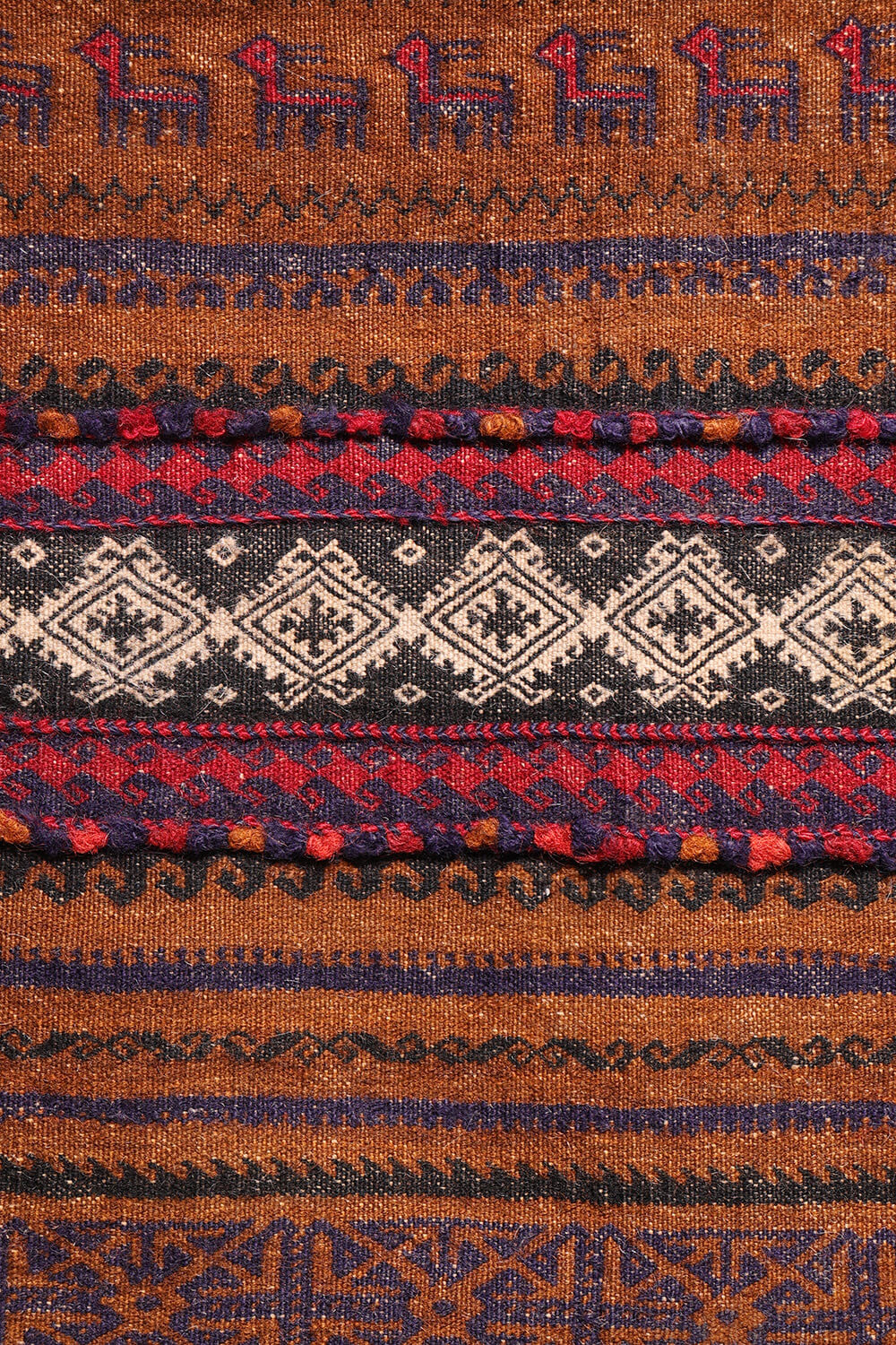 Vintage Baluch dasterkhan kilim from Afghanistan. 155x64 cms - Image 4