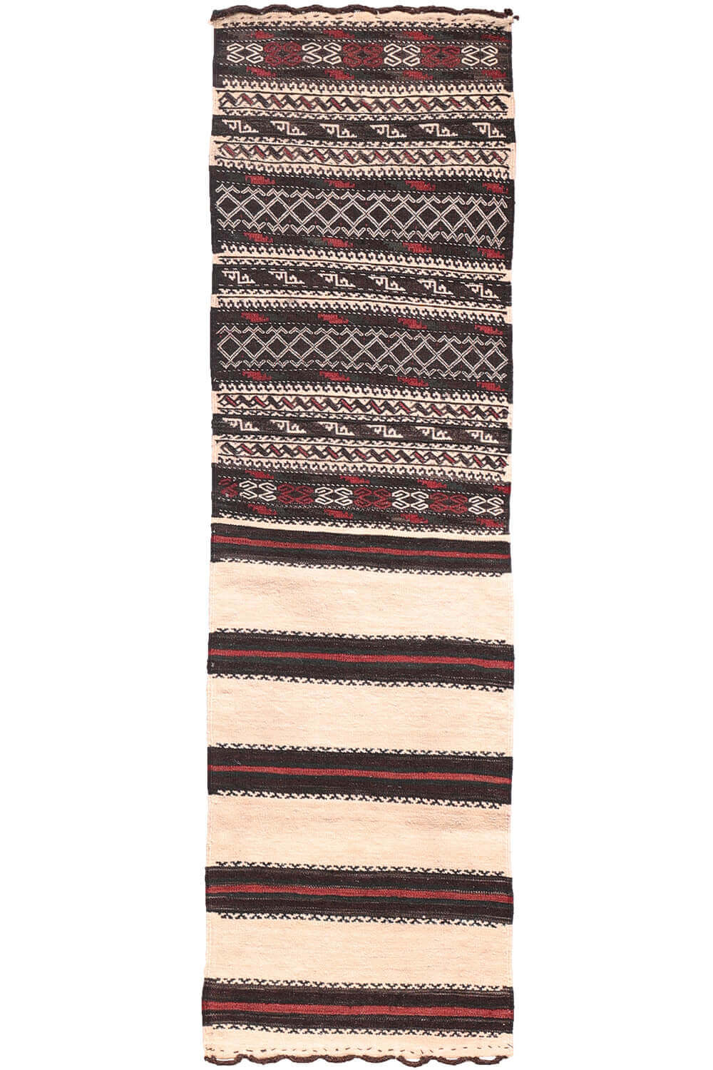 Kilim de pasillo Baluch semi antiguo, Irán. 157x48 cms - Imagen 2