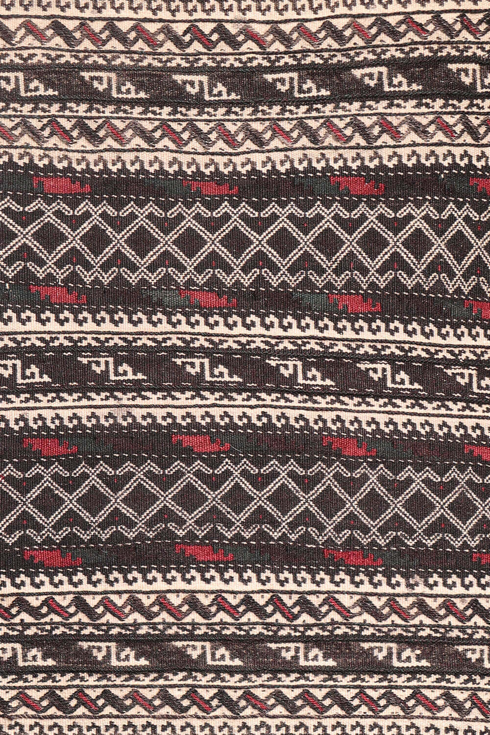 Kilim de pasillo Baluch semi antiguo, Irán. 157x48 cms - Imagen 4