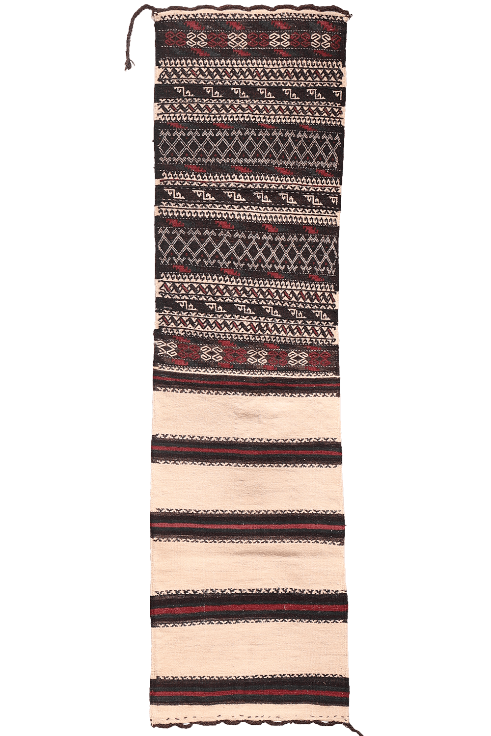 Kilim de pasillo Baluch semi antiguo, Irán. 170x46 cms - Imagen 10