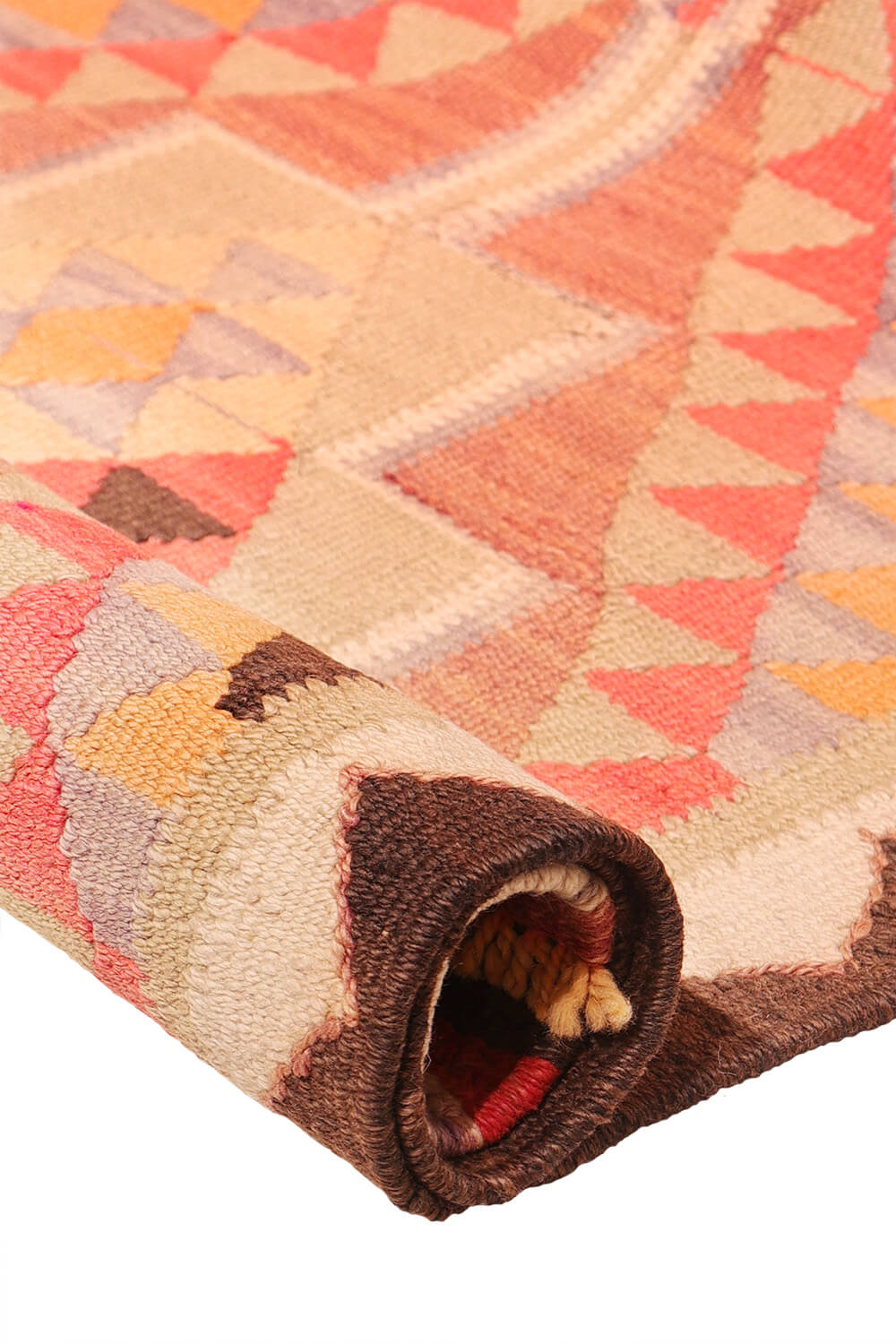 Kilim de pasilllo semi antiguo Herki kurdo, Irak. 392x90 cms - Imagen 9