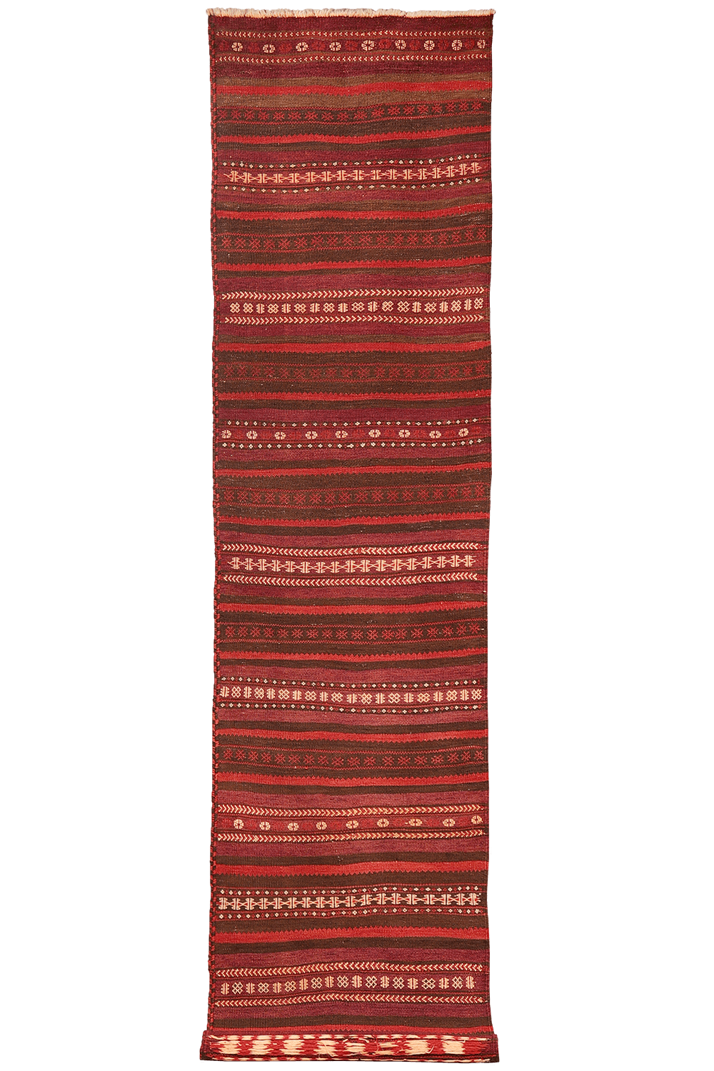 Kilim de pasillo Baluch semi antiguo, Afganistán. 348x78 cms - Imagen 9