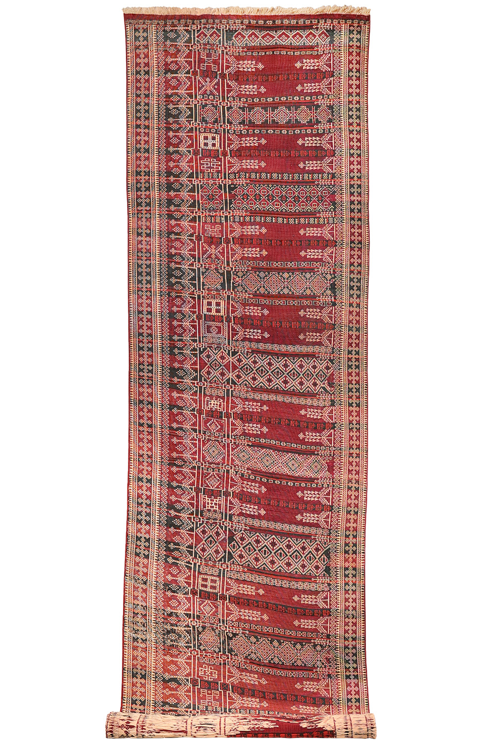 Antique Serkhat Baluch Shaffi kilim from Afghanistan. 378x100 cms - Image 2