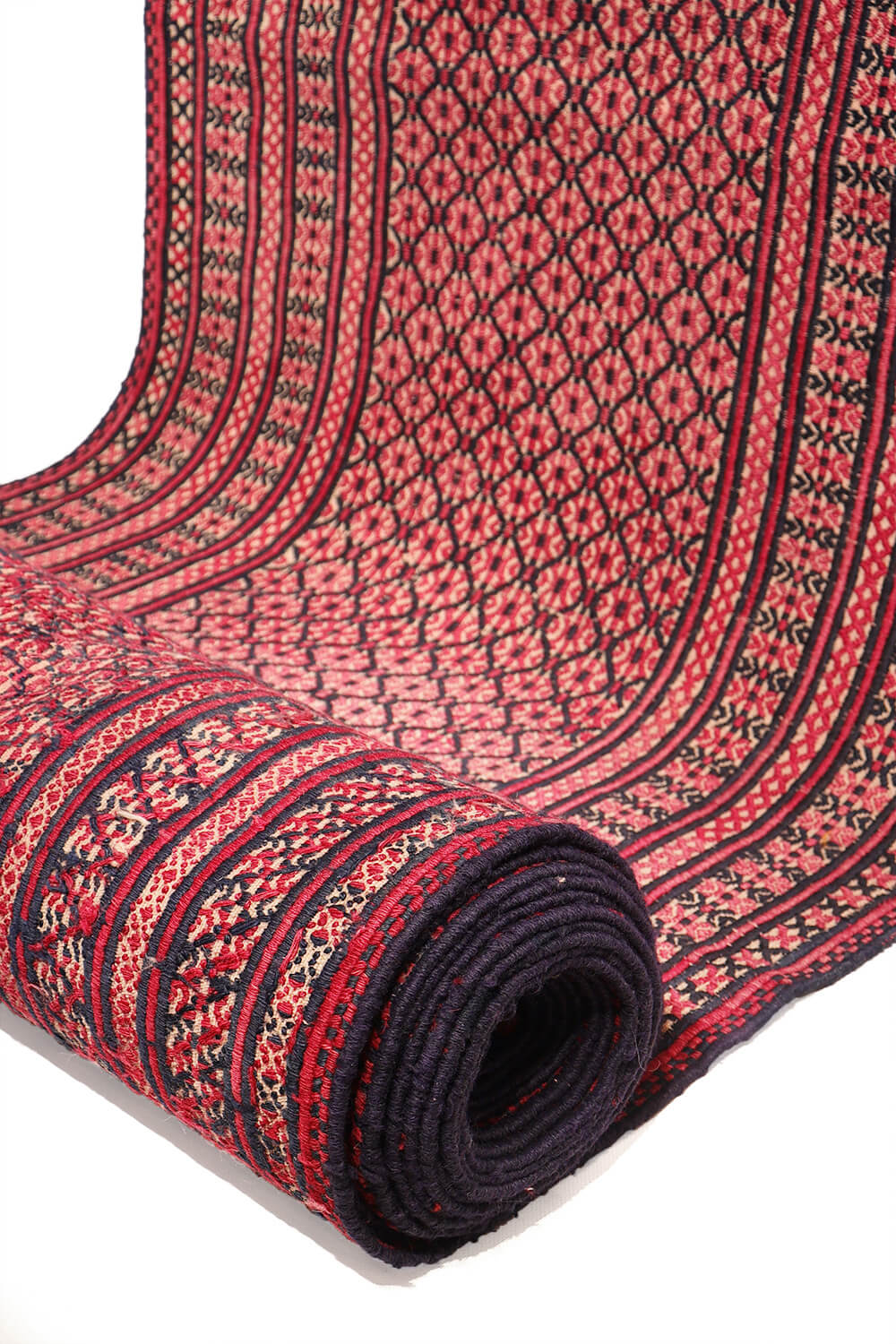 Kilim antiguo turcomano muy largo para pasillo, Turkmenistán. 1020x90 cms - Imagen 9
