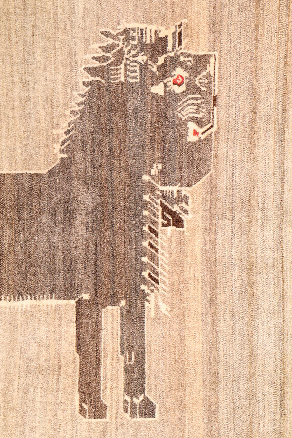 Persian lion gabbeh rug, Iran. 207x109 cms - Image 3