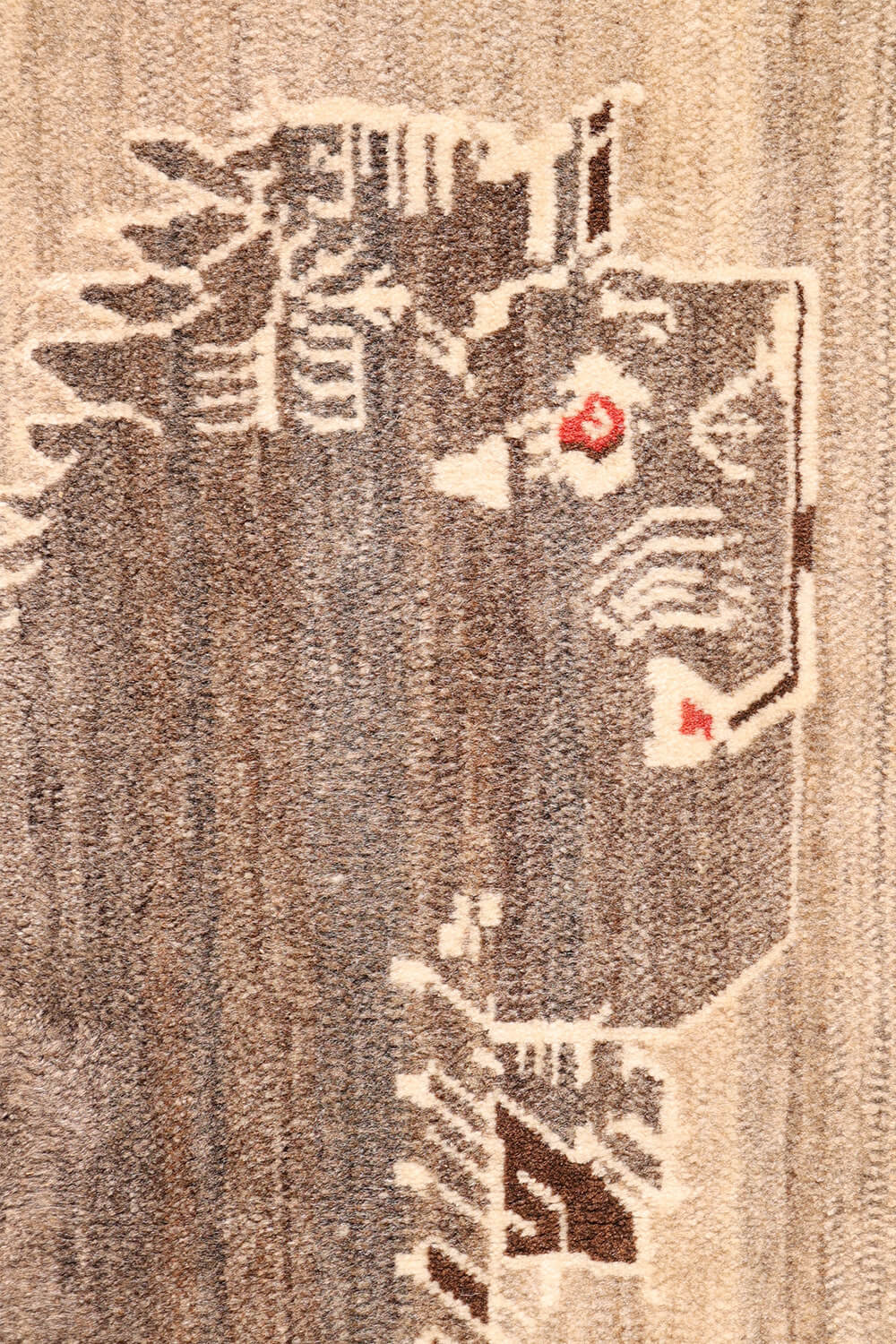 Persian lion gabbeh rug, Iran. 207x109 cms - Image 5