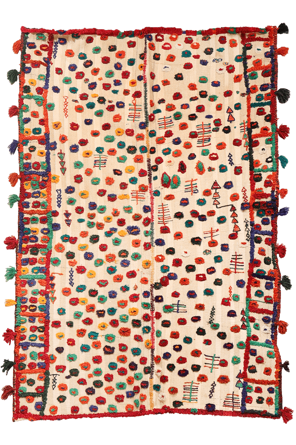 Semi-antique Qashqai palas kilim from Iran. 218x150 cms - Image 9