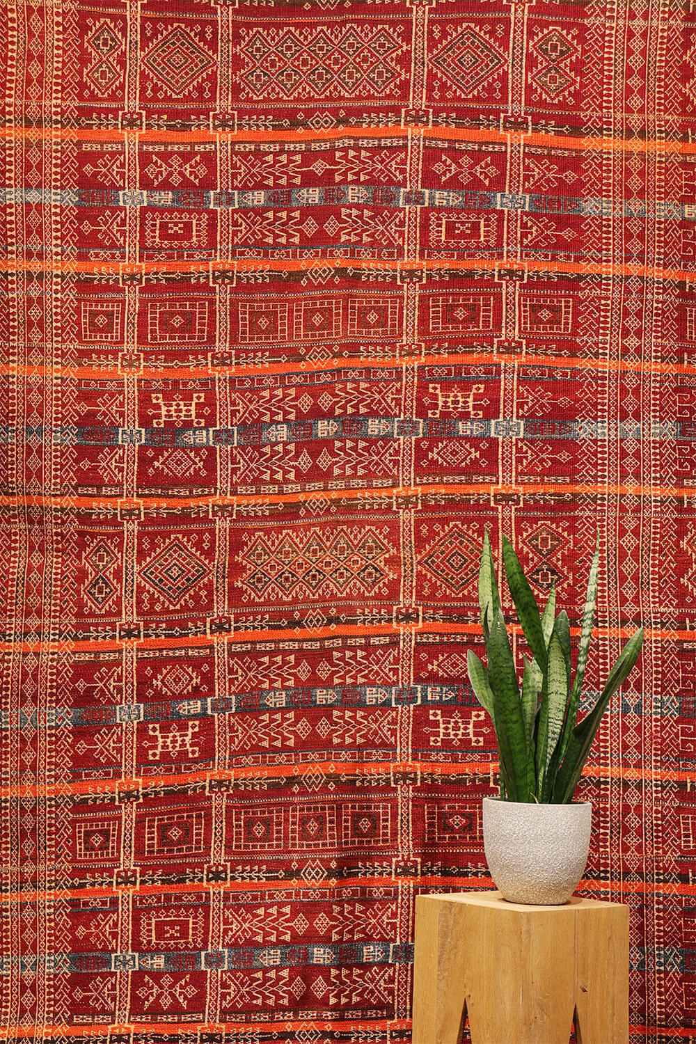 Kilim shaffi Baluch semi antiguo, Afganistán. 352x172 cms