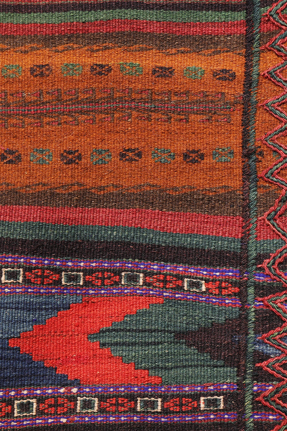 Vintage Baluch kilim from Afghanistan. 299x132 cms - Image 4