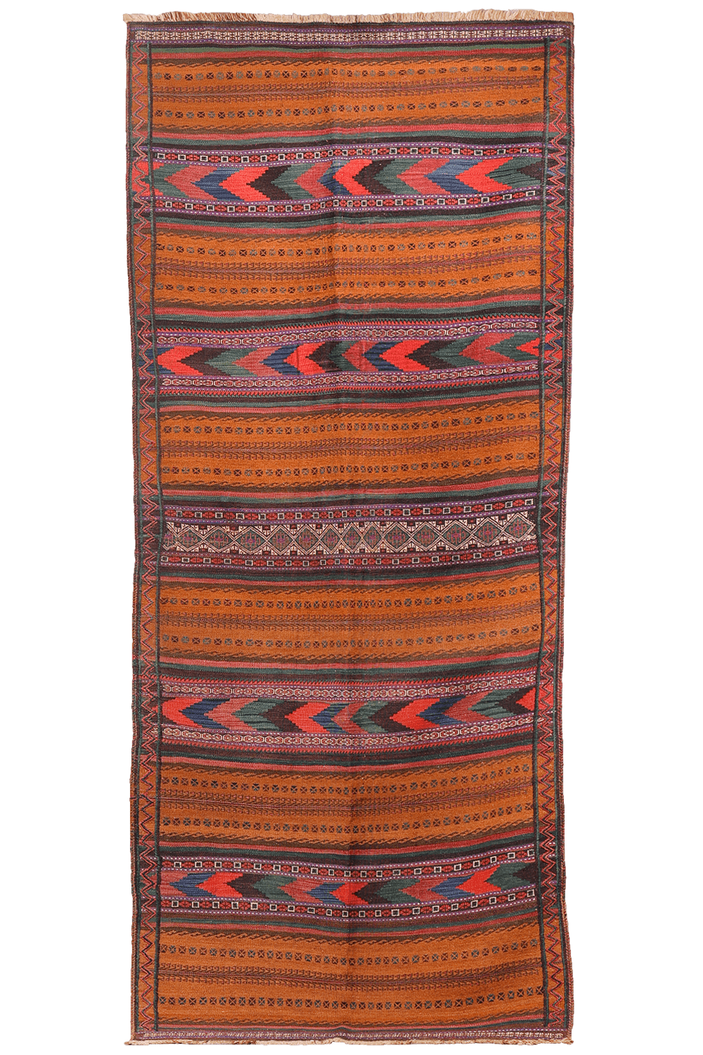 Vintage Baluch kilim from Afghanistan. 299x132 cms - Image 7