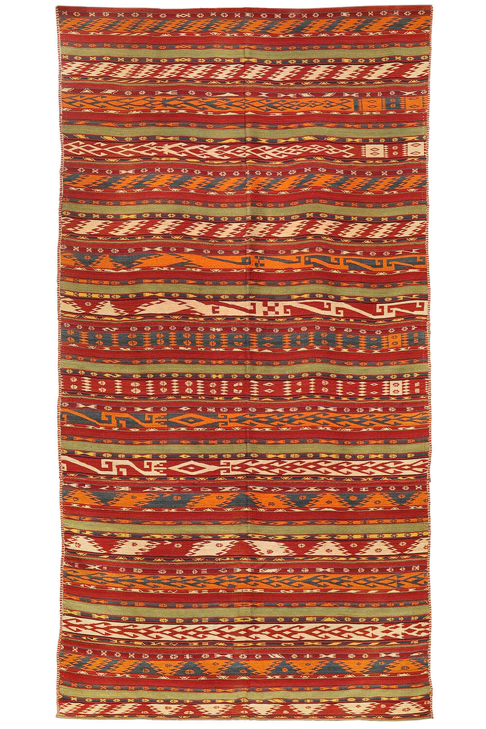 Antique Uzbek gudjeri kilim from Afghanistan. 302x160 cms - Image 2