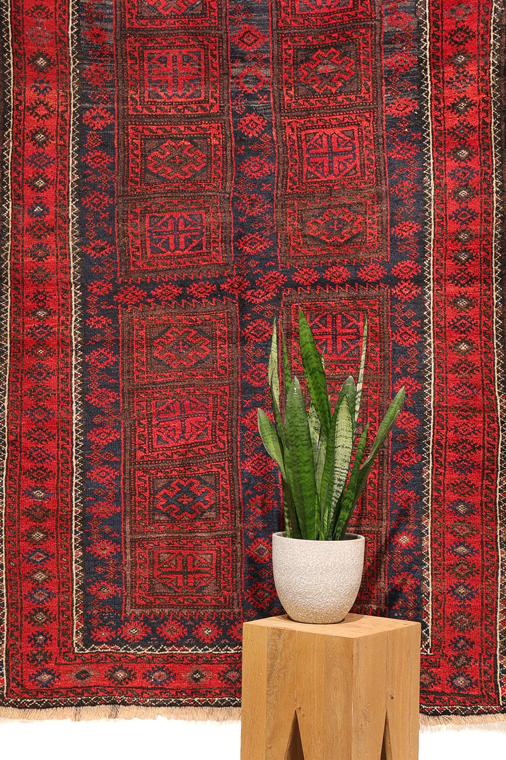 Alfombra semi antigua Baluch, Afganistán. 200x125 cms