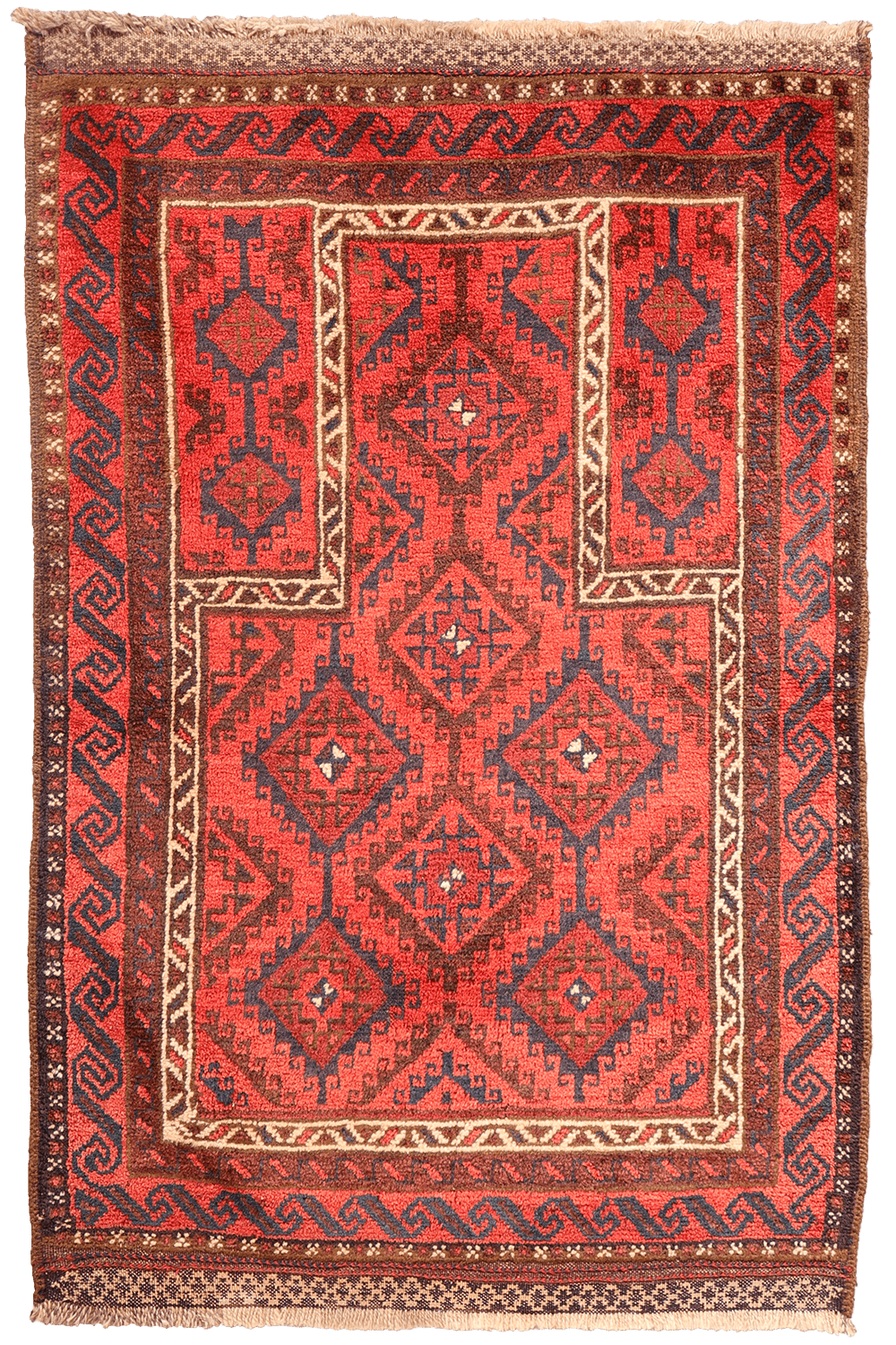 Semi-antique Baluch prayer rug from Afghanistan. 137x90 cms - Image 10