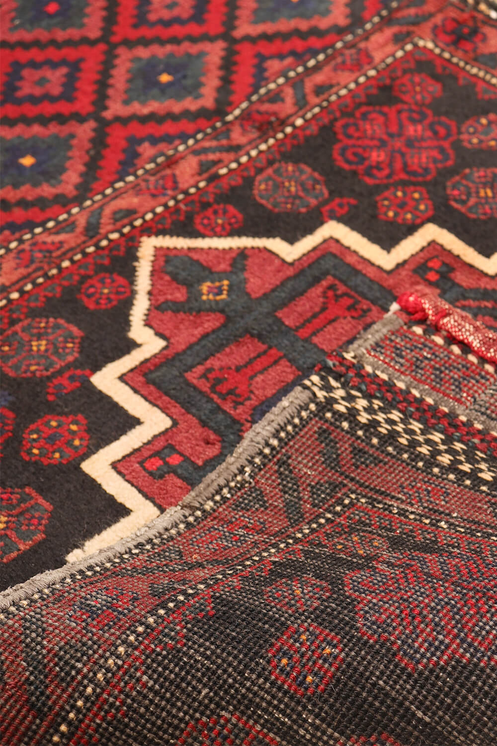 Alfombra semi antigua Baluch, Irán. 133x67 cms - Imagen 9