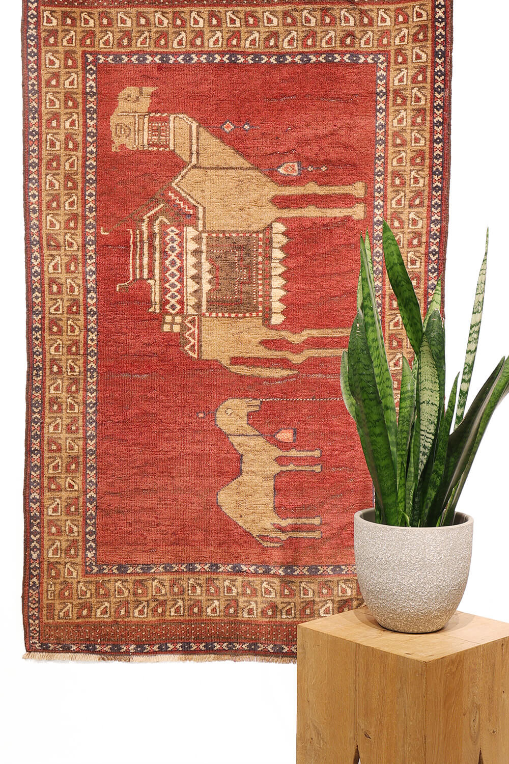 Alfombra semi antigua Baluch, Afganistán. 140x90 cms