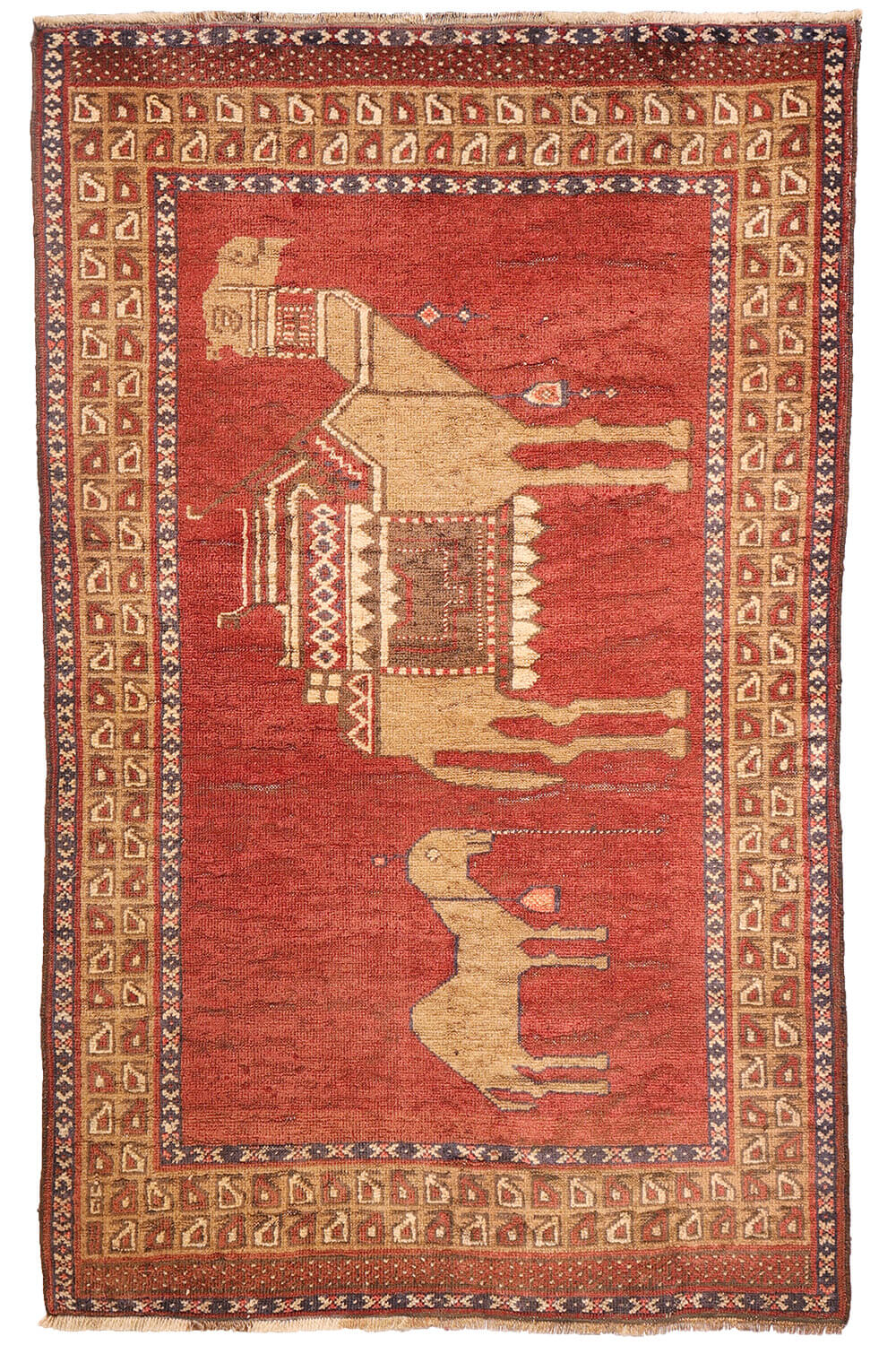 Alfombra semi antigua Baluch, Afganistán. 140x90 cms - Imagen 2