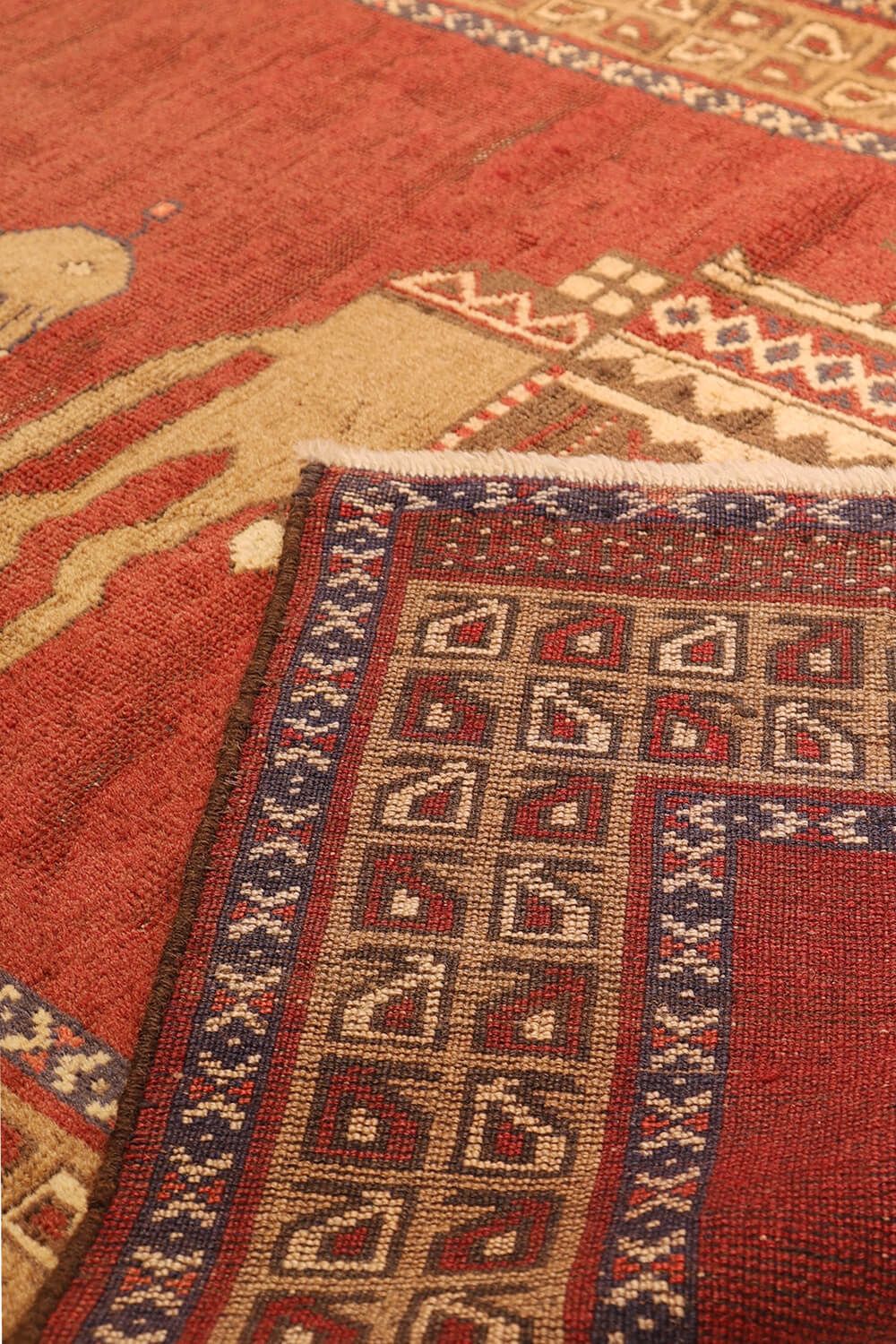 Alfombra semi antigua Baluch, Afganistán. 140x90 cms - Imagen 8