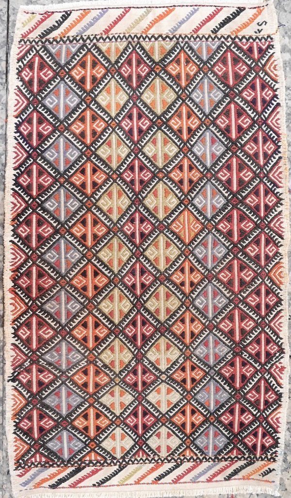 Kilim yastik de Turquía, 85x50 cms.