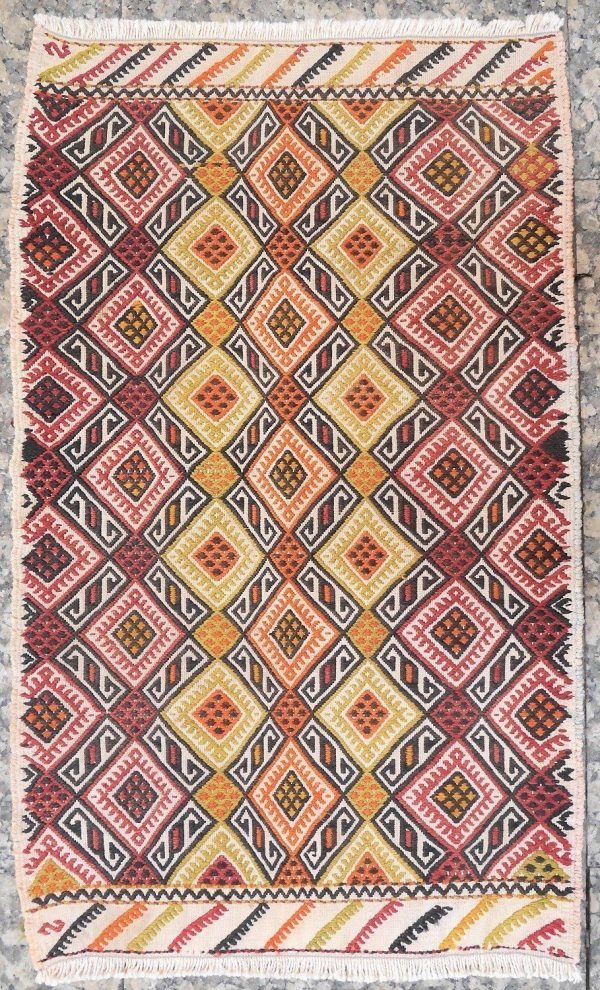 Kilim yastik de Turquía, 80x50 cms.